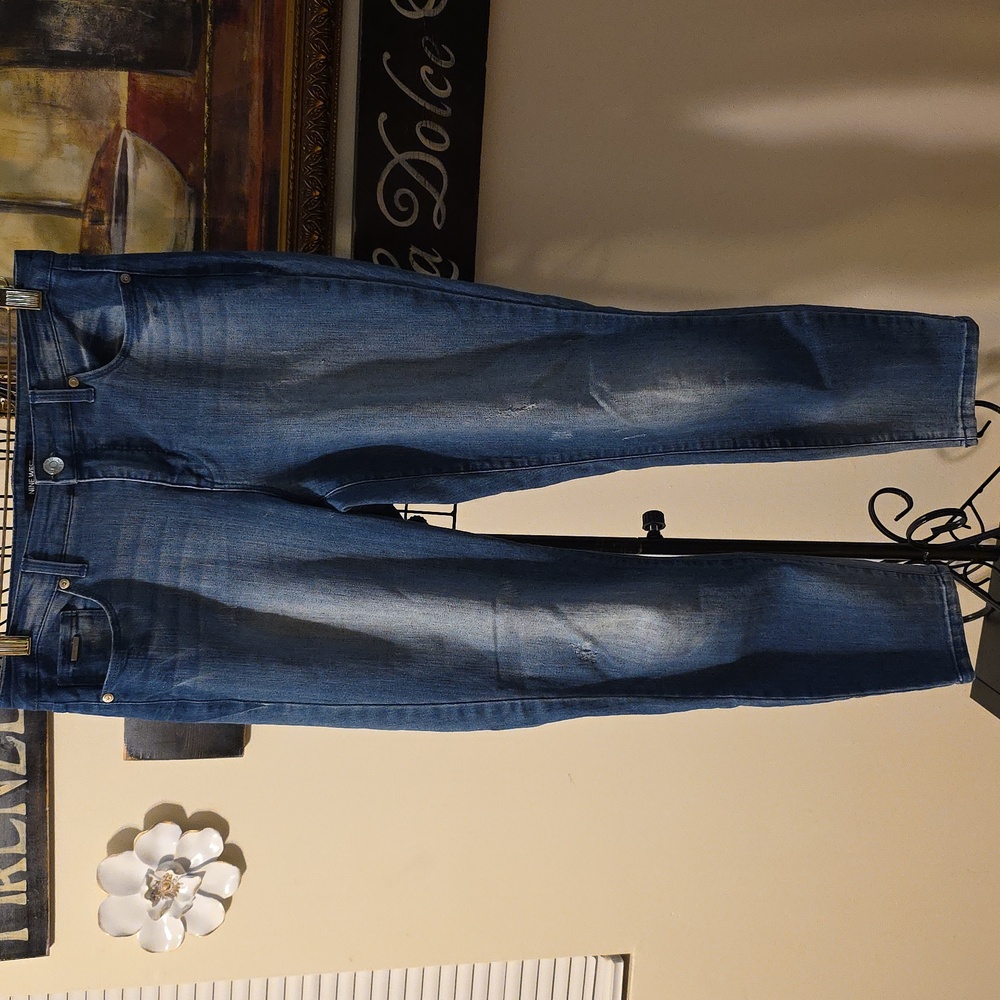 Nine West Dark Blue Denim Jeans Womens Size 8 Skinny Ankle